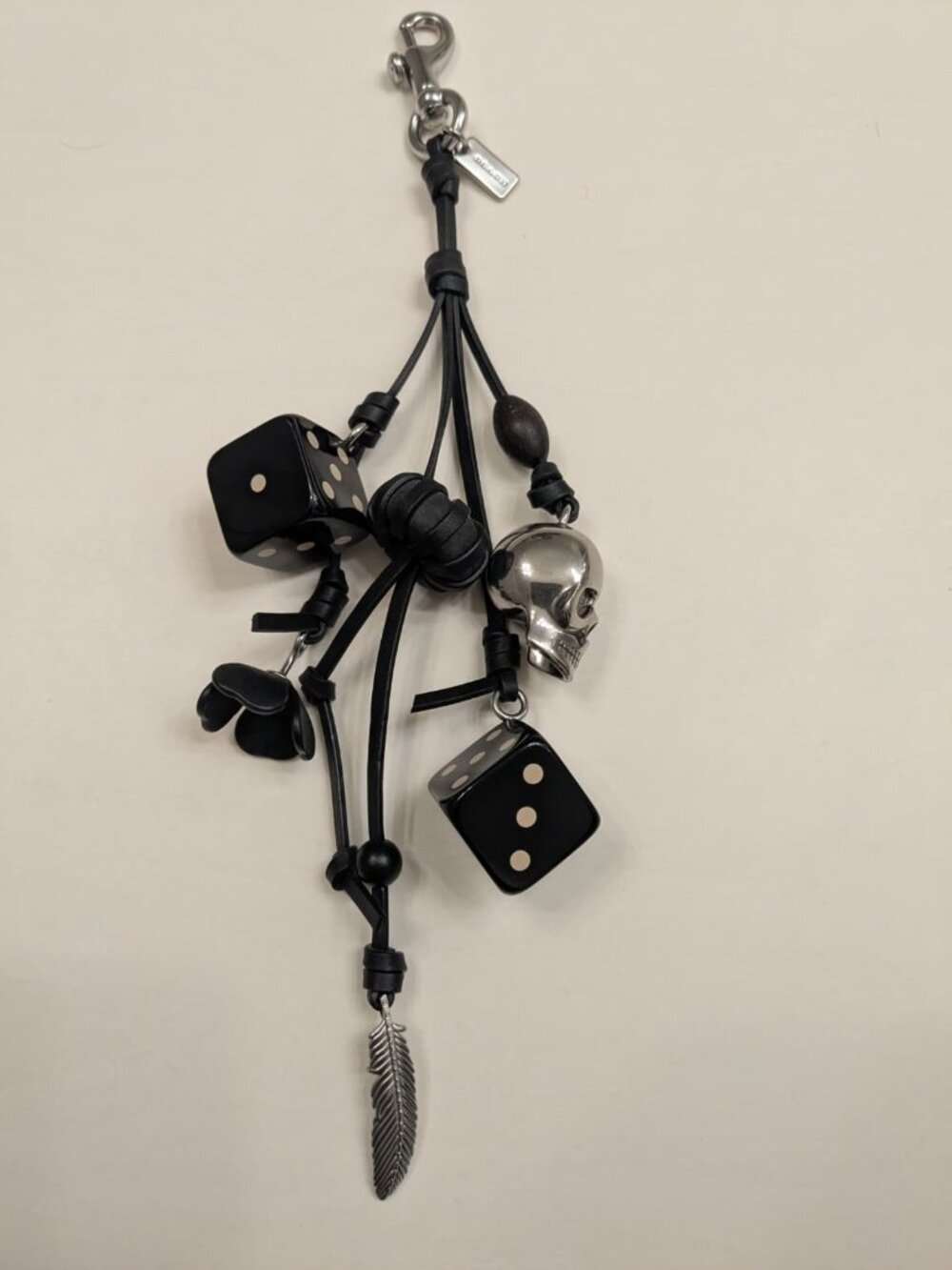 Authentic Coach Cluster Bag Charm Skull, Feather, Dice